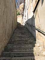 Escalier Rue de la Muette entre Quai Saint Vincent et le Jardin des Chartreux Lyon 1er