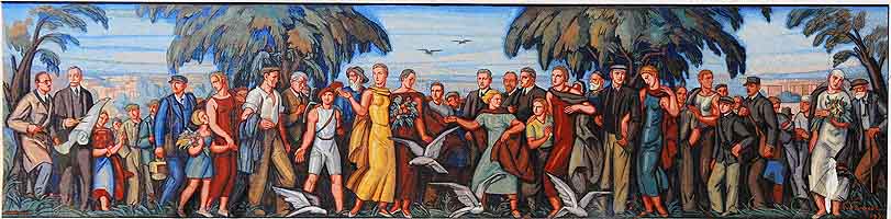 Fresque sur la Bourse du Travail Par F. Fargeot (1934) Lyon 3ème