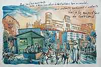 Fresque du Centenaire du 7ème arrondissement avenue Berthelot, vers la place Jean Macé Lyon 7ème