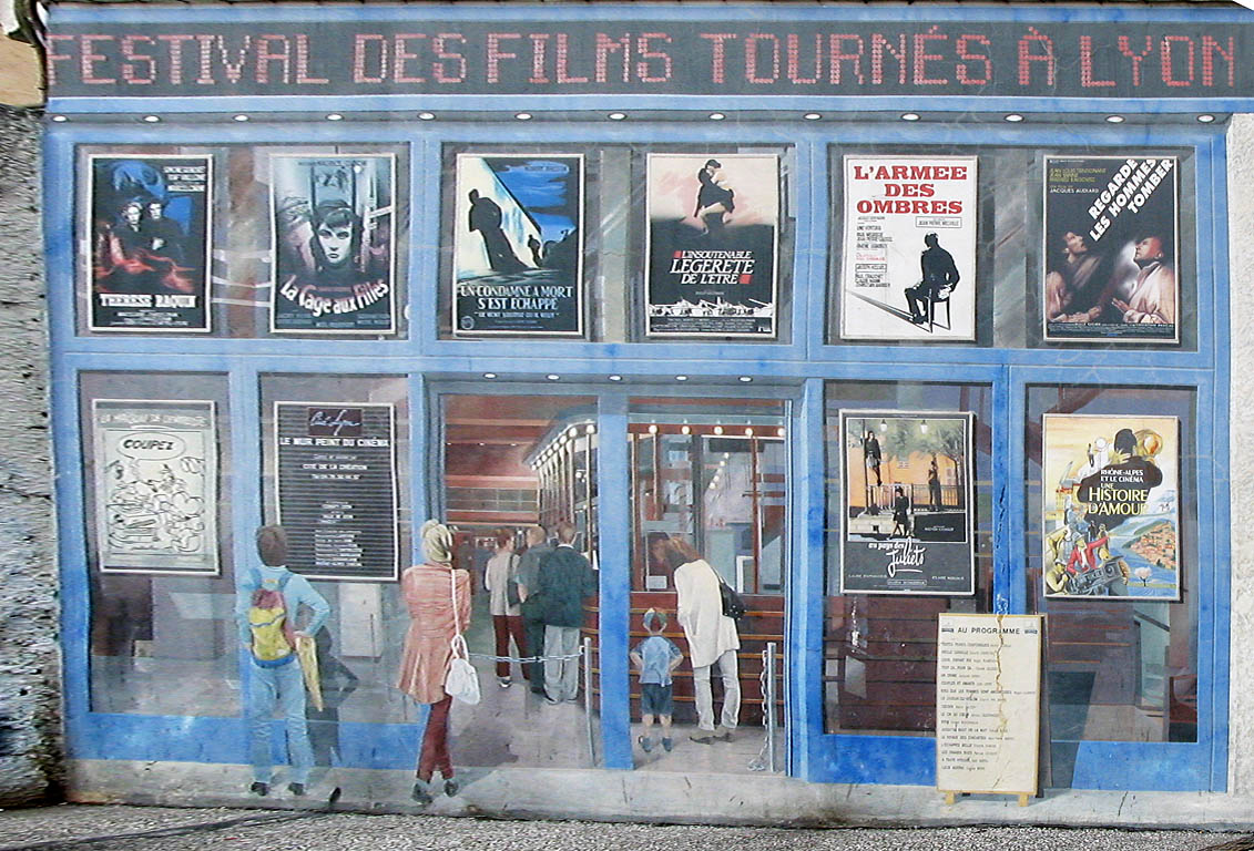 Fresque Ciné-Lyon entre le Cours Gambetta et la Grande Rue de La Guillotière  Lyon 7ème