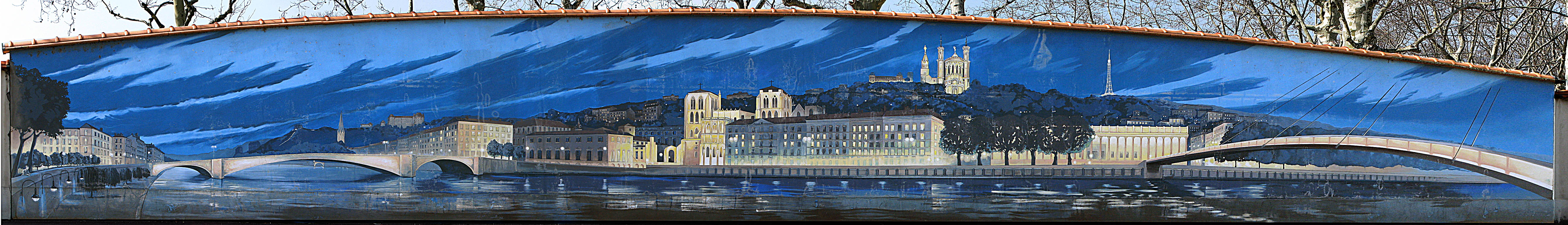 Lyon Patrimoine de l’humanité - Saint Jean de Dieu-  Fresque du Demi-Millénaire  -290 route de vienne Lyon 8ème