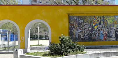 Fresque Diego Rivera (1886-1957) rue Georges Gouy Lyon 7ème (450 m²) Décembre 2007