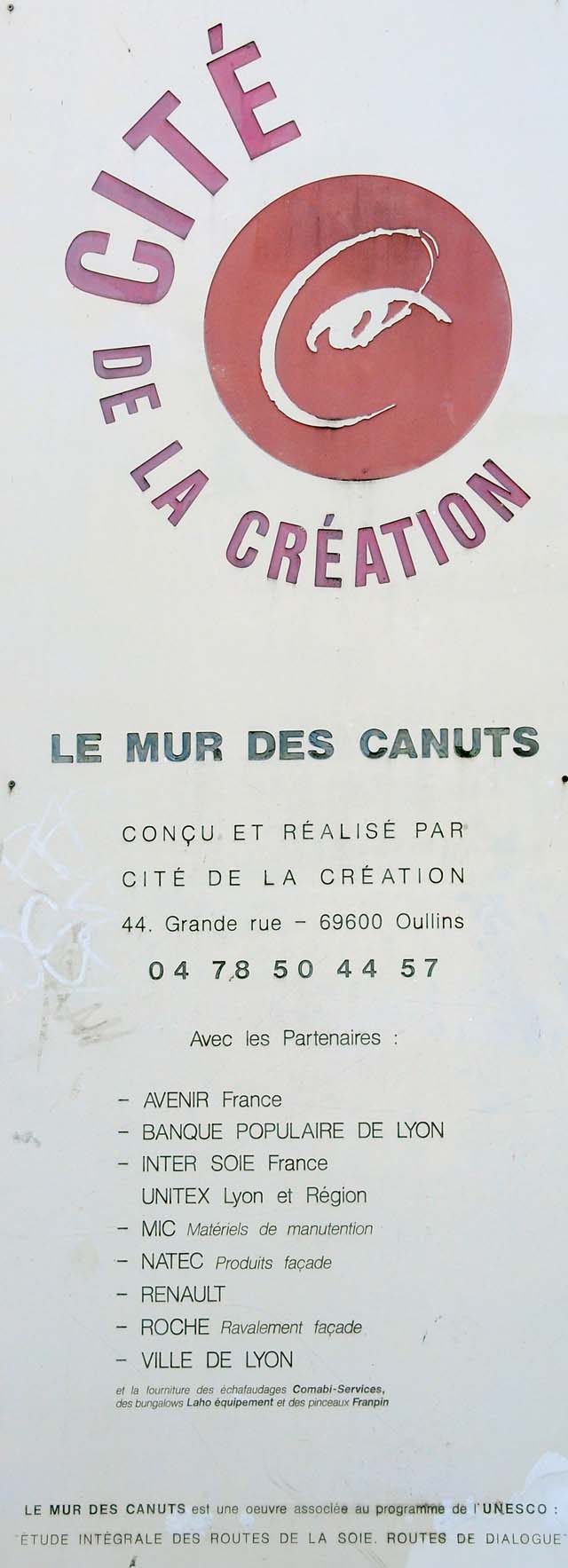 mur des Canuts, Boulevard des Canuts Lyon 4ème