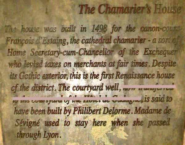 The Chamarier's House built in 1498