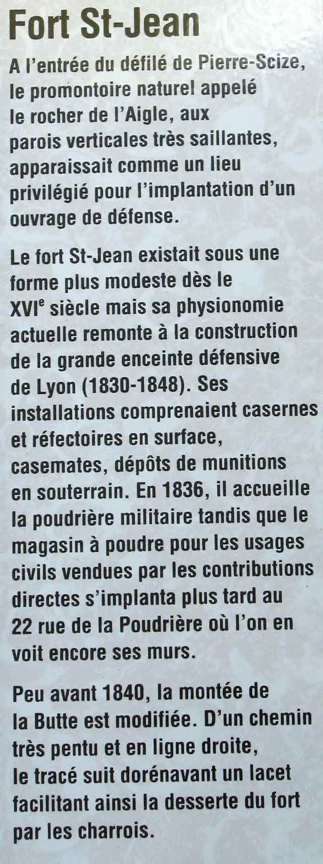 Fort Saint Jean Lyon 1er