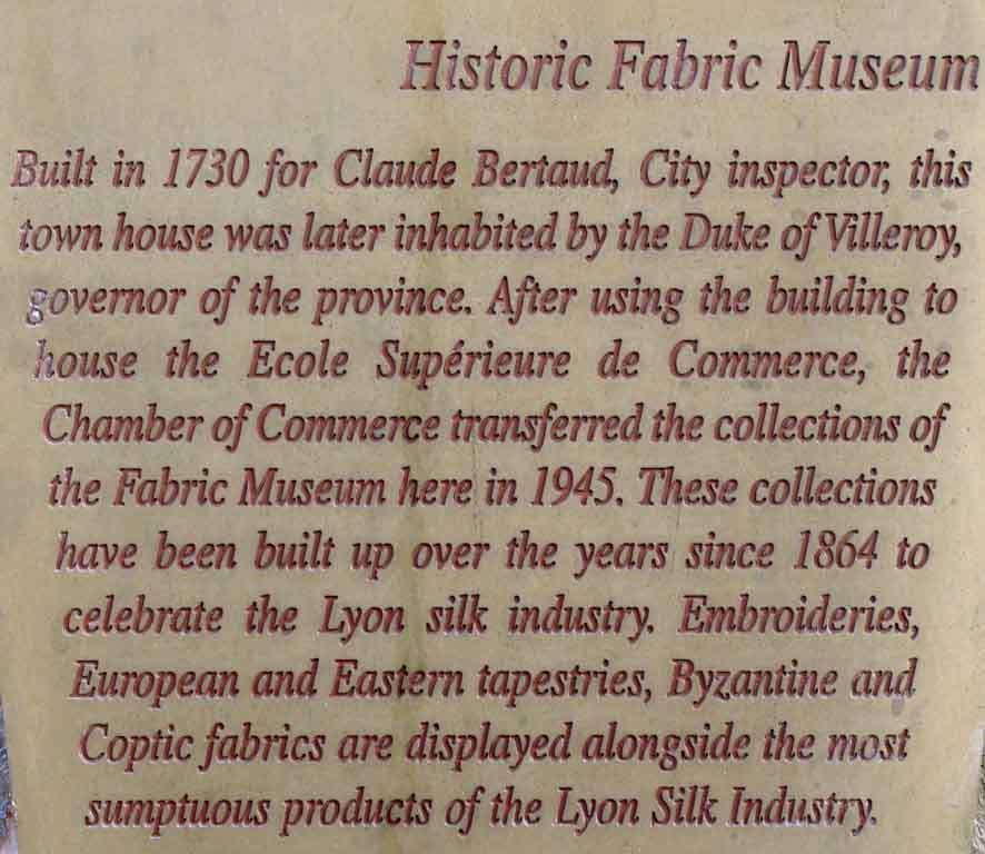 Historic Fabric Museum Lyon 2