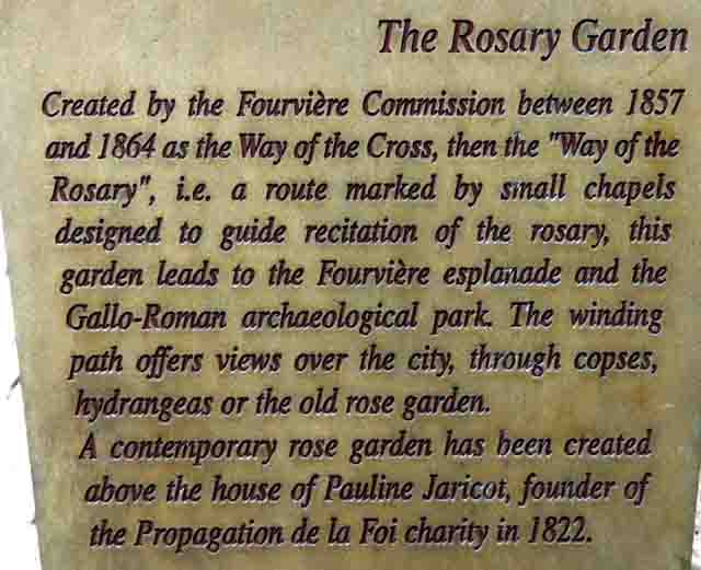Rosary Garden near Fourviere