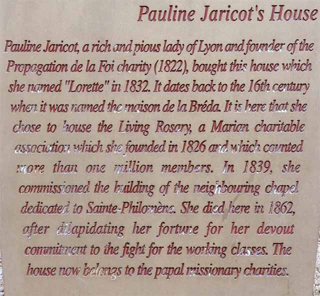 Pauline Jaricot's house