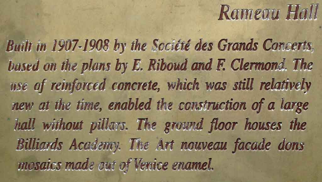 Salle Rameau Lyon 1er