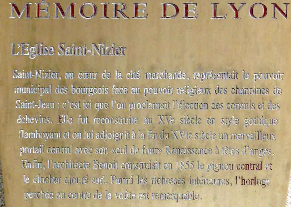 Saint Nizier Lyon 2ème