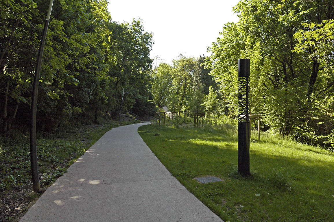 Parc du Vallon, depuis le sud du "Chateau" à l’avenue Rosa Parks (1913-2005) - La Duchère Lyon 9ème