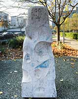 Philosophe - Square Averroes (1126-1198 Philisophe)Sculpture par Djoti Bjalava (1944-)(Georgien) Rue Victor Schoelcher le Plateau La Duchère (Lyon 9ème)