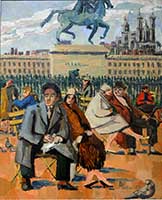 Micheline Colin "La Place Bellecour et Fourviere" 1956