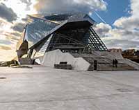 Musée des Confluences Lyon 2ème- vue depuis le Pont Raymond Barre