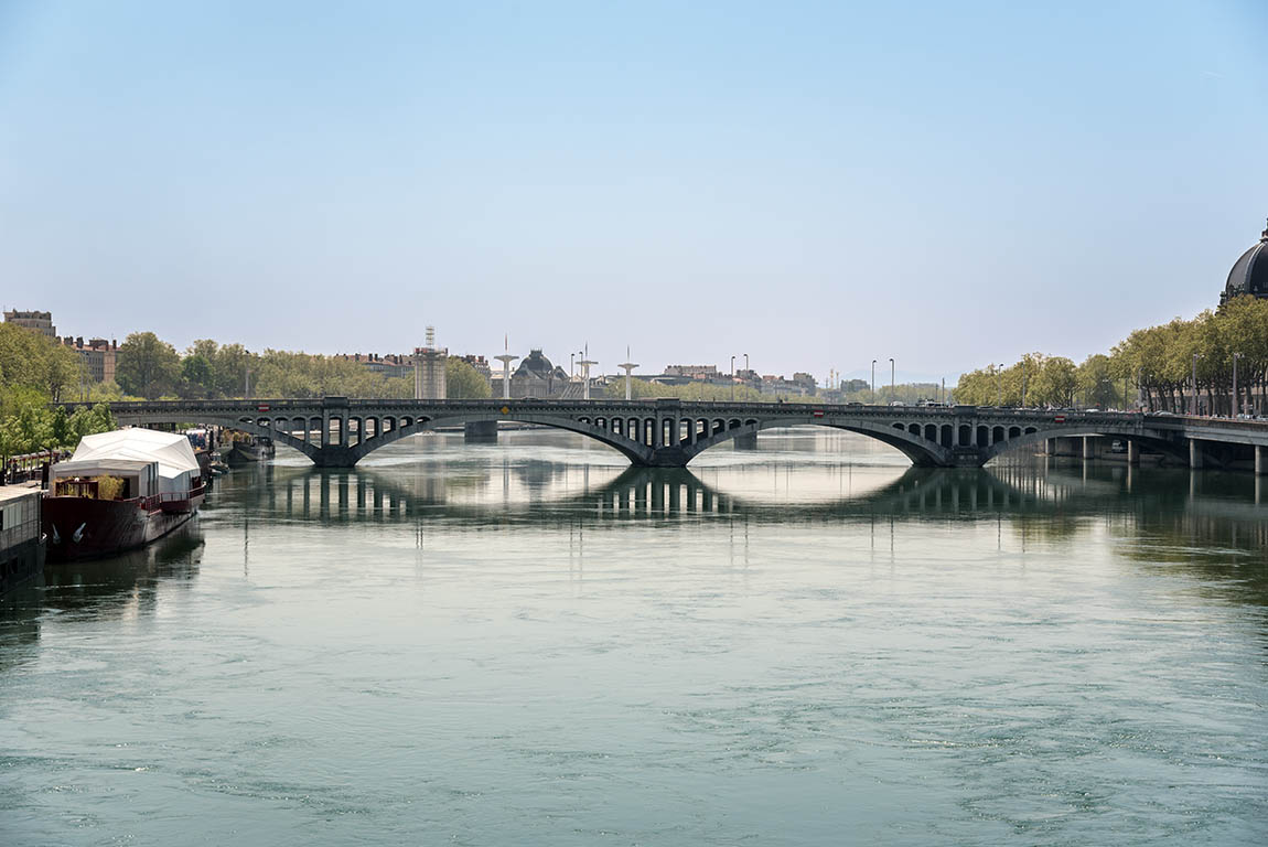 Pont Wilson sur le Rhône Lyon (1918)