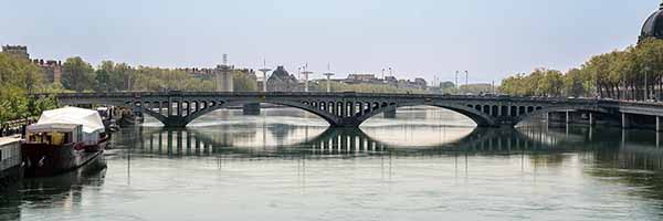 Pont Wilson sur le Rhône Lyon (1918)