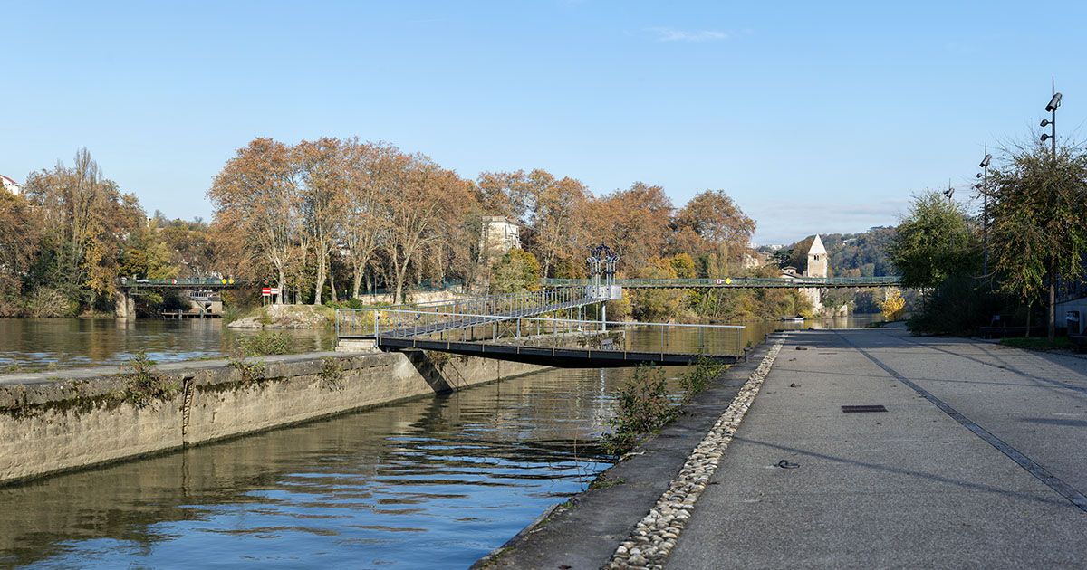 Pont de l’Île Barbe sur la Saône Lyon 9ème (1827)