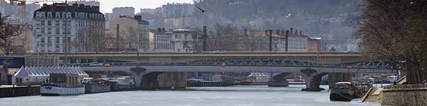 Pont Kitchener Marchand sur la Saône Lyon (1959)