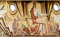 Fresque par Louis Bouquet(1885-1952) en 1937 dans le hall de la Grande Poste Place Antonin Poncet Lyon 2ème