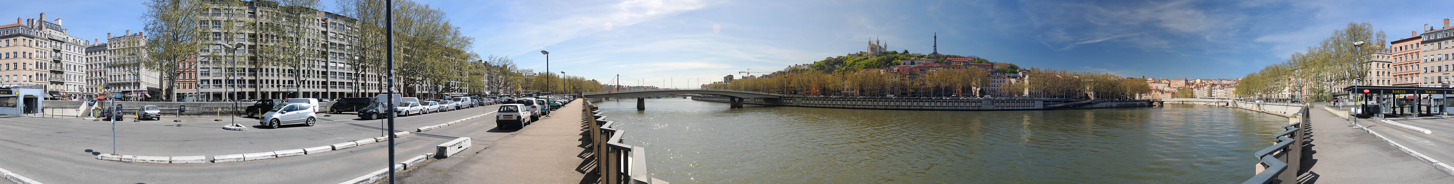 Saône, Fourvière et le Quai Saint Antoine (avant 2022 - Démolition Parking et rampe)