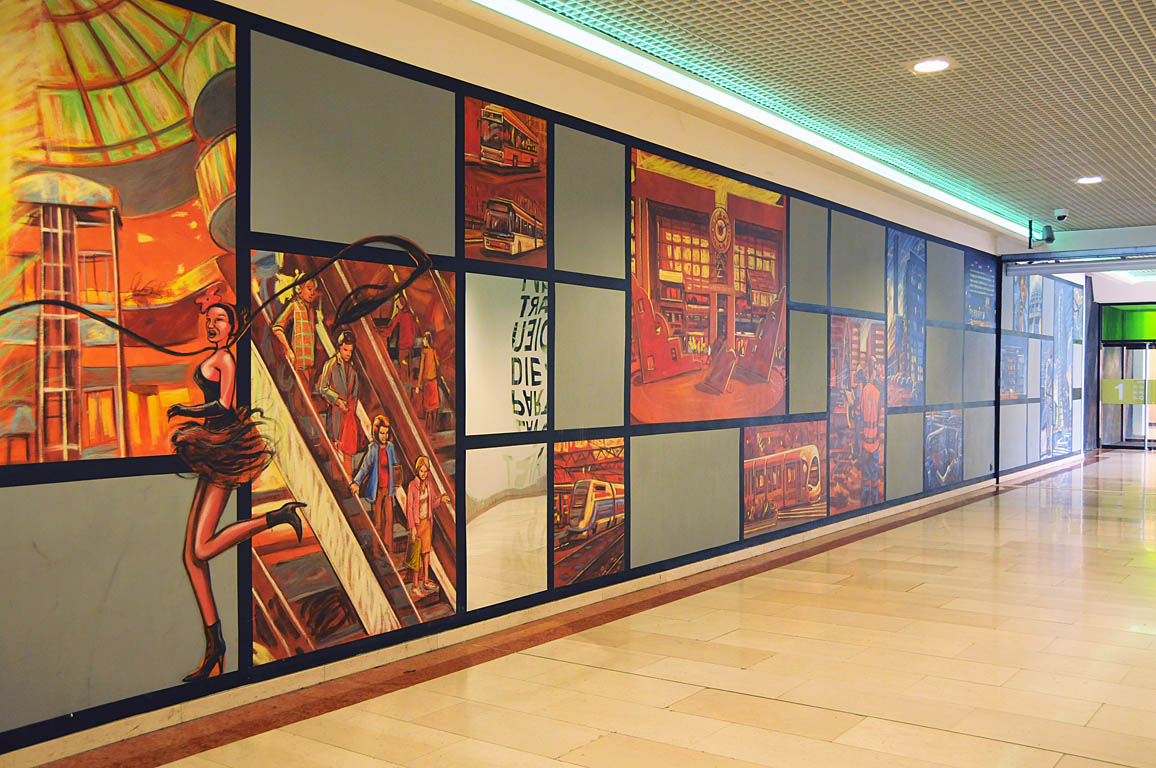 Fresque porte Deruelle Par Cité de la Création - 2007 - Centre Commercial de la Part-Dieu Lyon 3ème