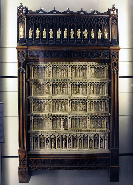Retable de la Vie de Saint Jean Baptiste (os et Ivoir) Atelier des Embriachi (1400) Musée des Beaux-Arts Lyon 1er