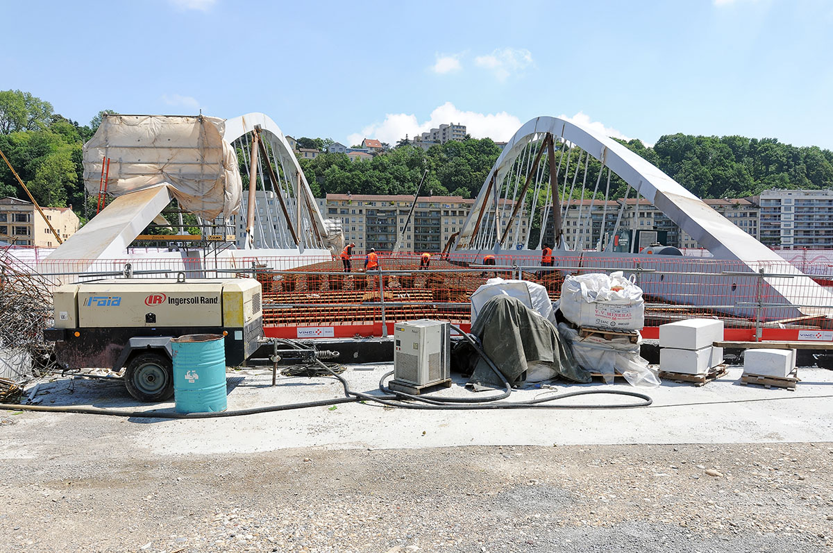 Vaise - Pont Schuman Ferraillage quai de la Gare d’eau -  Mise en service Novembre 2014