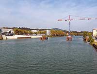 Vaise - Pont Schuman Préparation du pilier central -  Mise en service Novembre 2014
