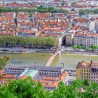 Passerelle du Palais de Justice sur la Saône