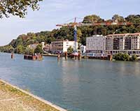 Vaise - Pont Schuman Préparation du pilier central -  Mise en service Novembre 2014