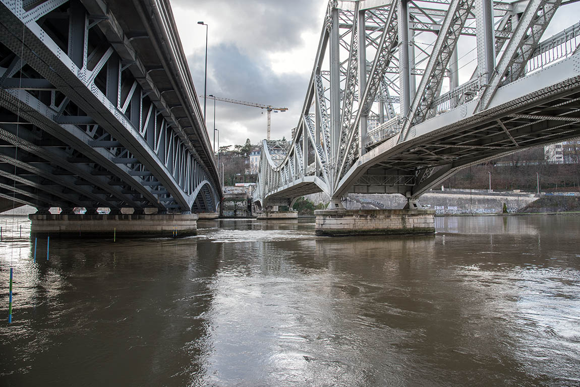 Ponts autoroutiers et Viaduc de la Mulatière sur la Saône