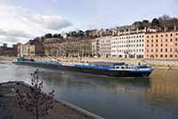 La Saône le long du quai Saint Vincent (Lyon 4ème)