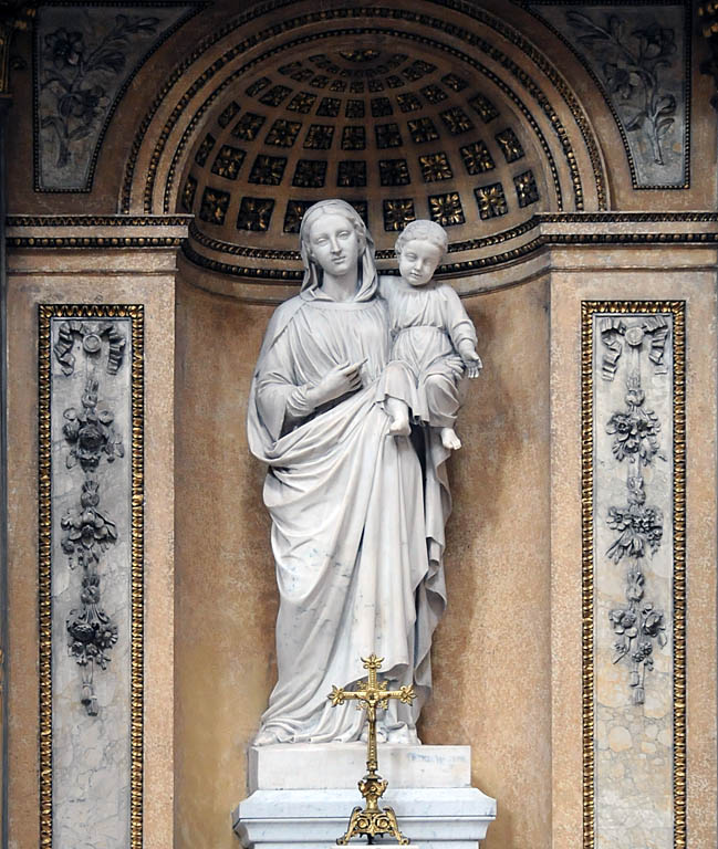 "Vièrge à l’Enfant" (1855) de Josph-Hugues Fabisch (1812-1886) Eglise Note-Dame Saint Vincent, Quai Saint Vincent  Lyon 1er