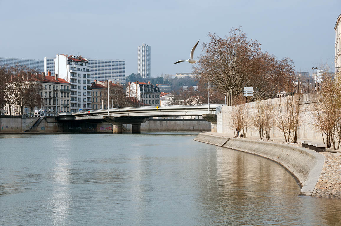 Le Pont Georges Clémenceau - La Saône à Vaise Lyon 9ème
